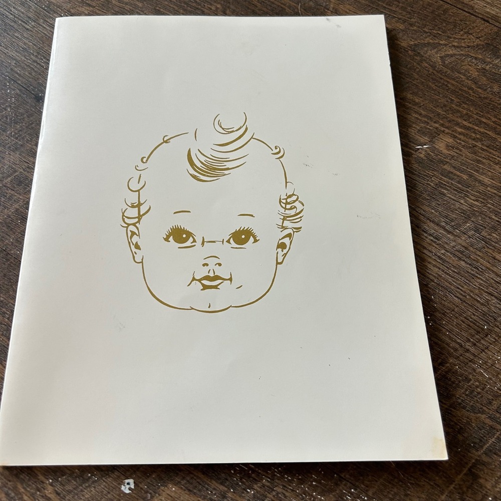 Vintage 1969 C. B. Curtis Baby Memory Book Unused Gold Embossed Keepsake Journal
